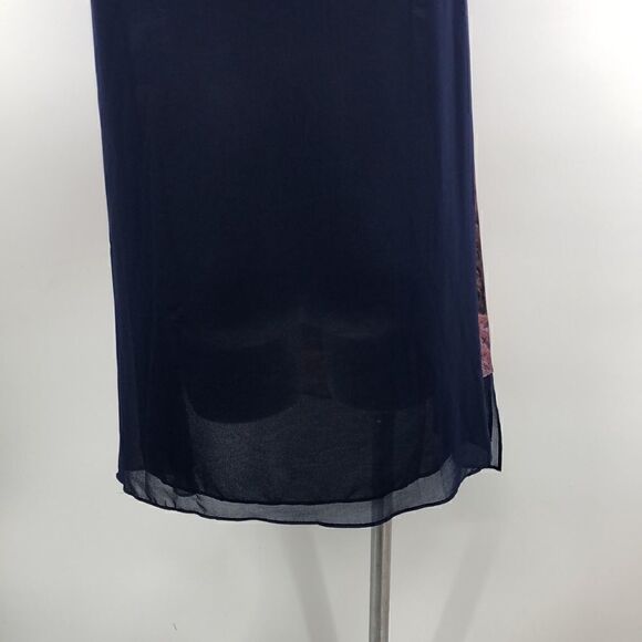 Hi lo small tunic blue orange capped sleeves - Picture 10 of 11